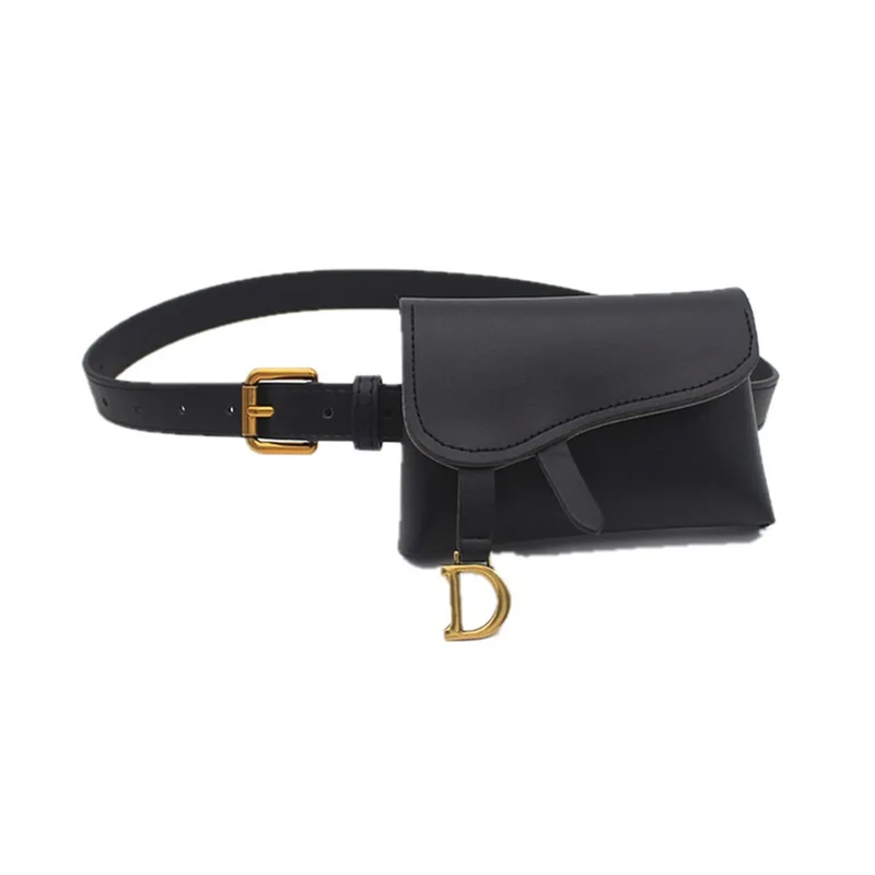 Women Bag Female Waist Fanny Pack Belt Bum Hip Belly For PU Leather Handbag Kangaroo Lady Banano Banana Phone Side Mobile Bumbag