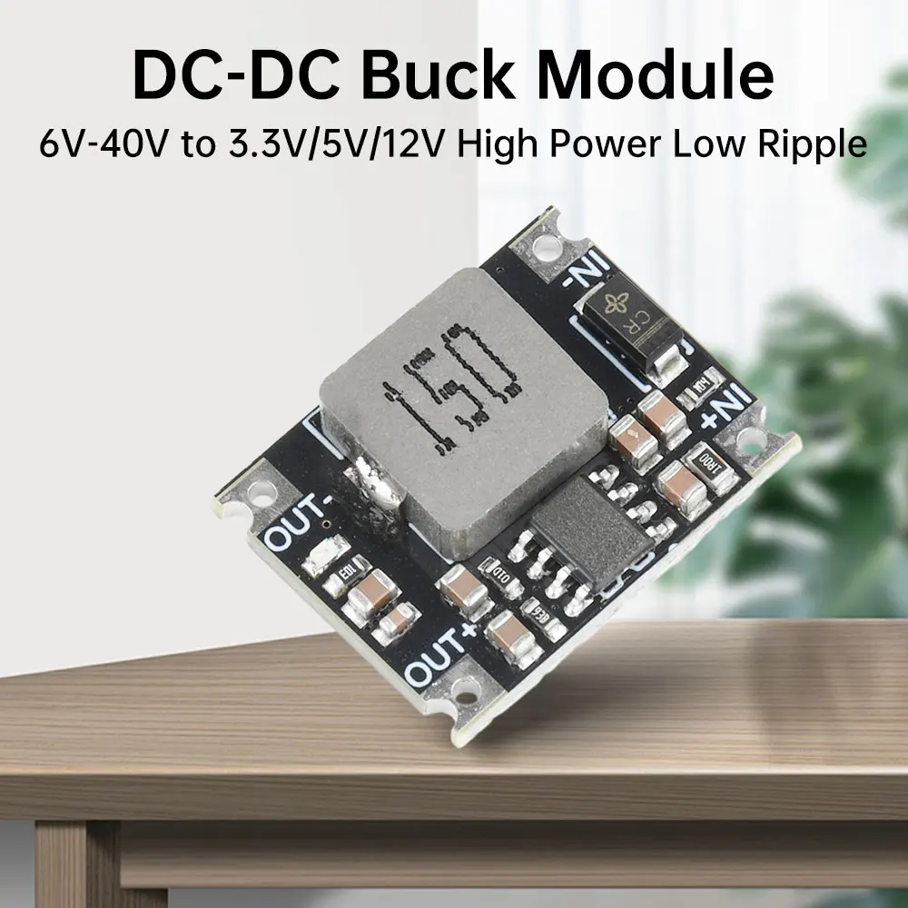 DC-DC Buck Power Supply Module Adjustable Buck Converter 6V-40V To 3.3V 5V 12V 5A Short Circuit Over Temperature Protection