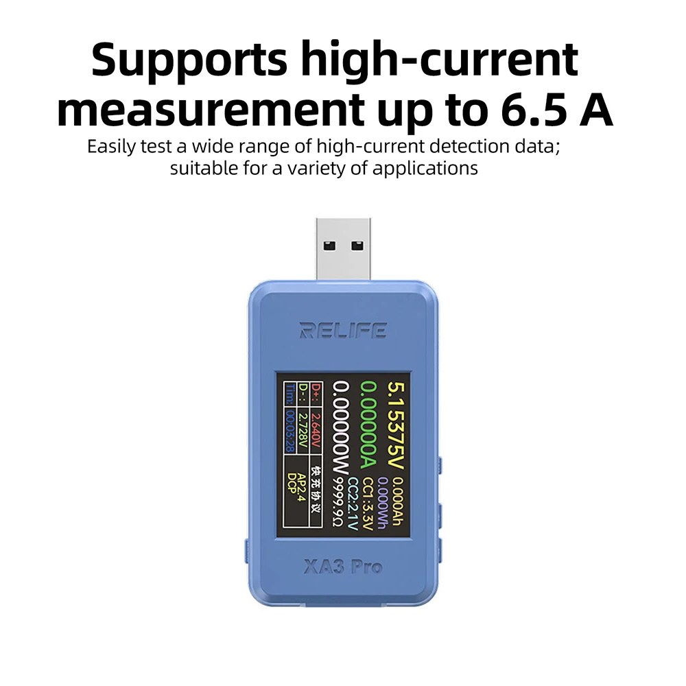 

XA3 Pro USB Power Tester 0.00001 High Precision Voltage Current Meter PD QC Fast Charging Protocol Detector