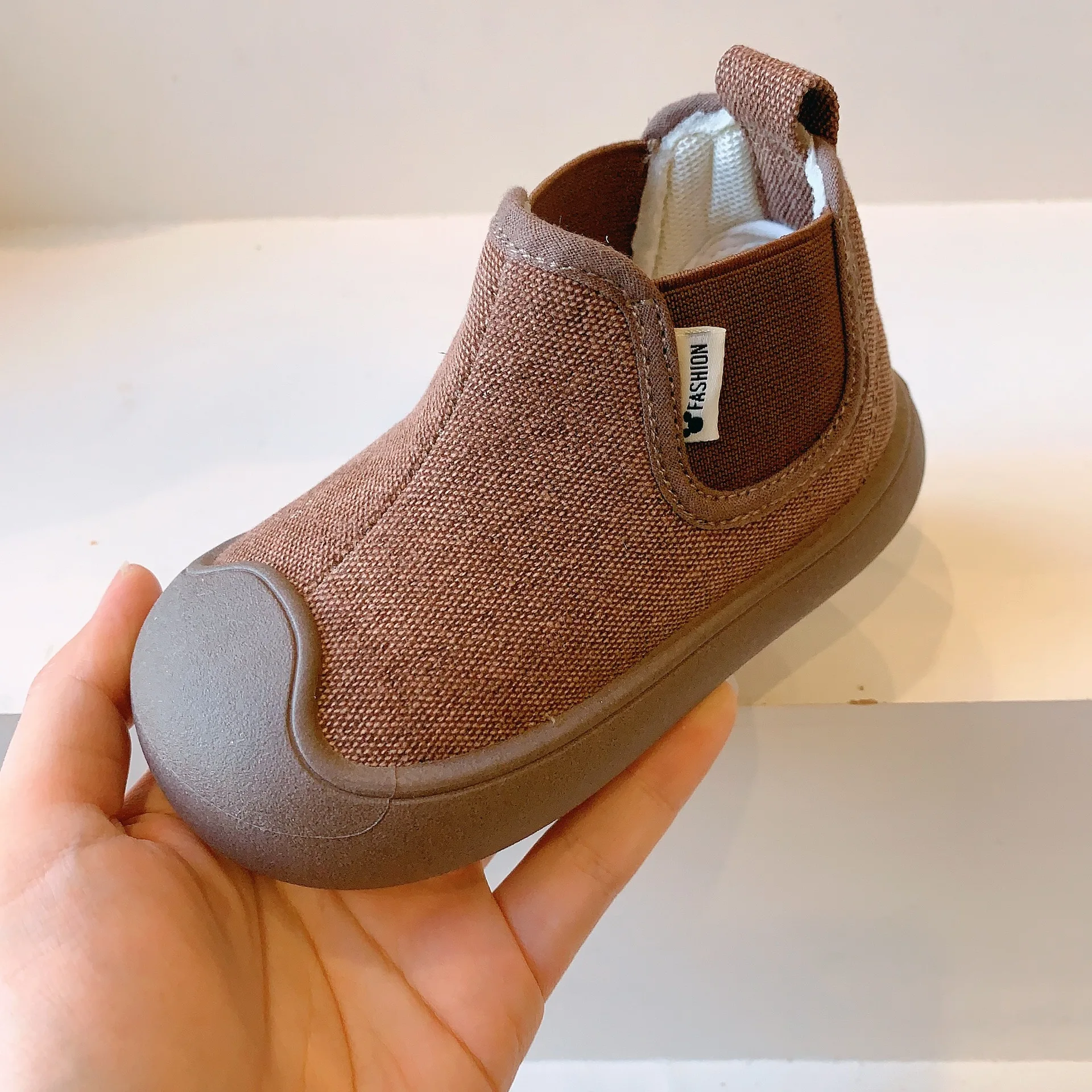 Chaussures en toile montantes pour enfants, bottes courtes confortables pour bébés garçons, chaussures décontractées en denim bleu, bottes à la mode pour filles, automne, nouveau