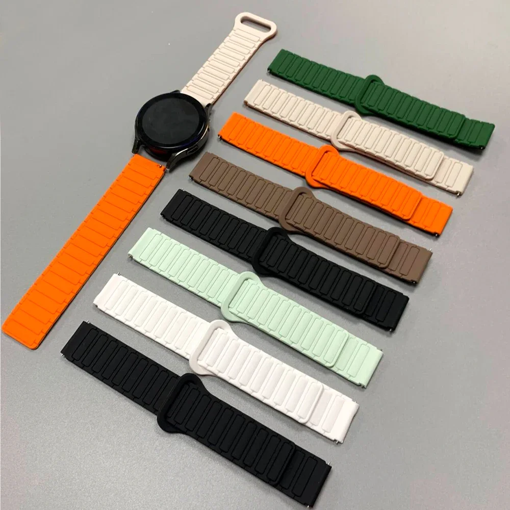 Correa de reloj de silicona magnética de 20/22mm para COLMI P86 P82 P81 P76 i28 pulsera Ultra deportiva para COLMI V76 V68 C81 M42 I31 correa suave