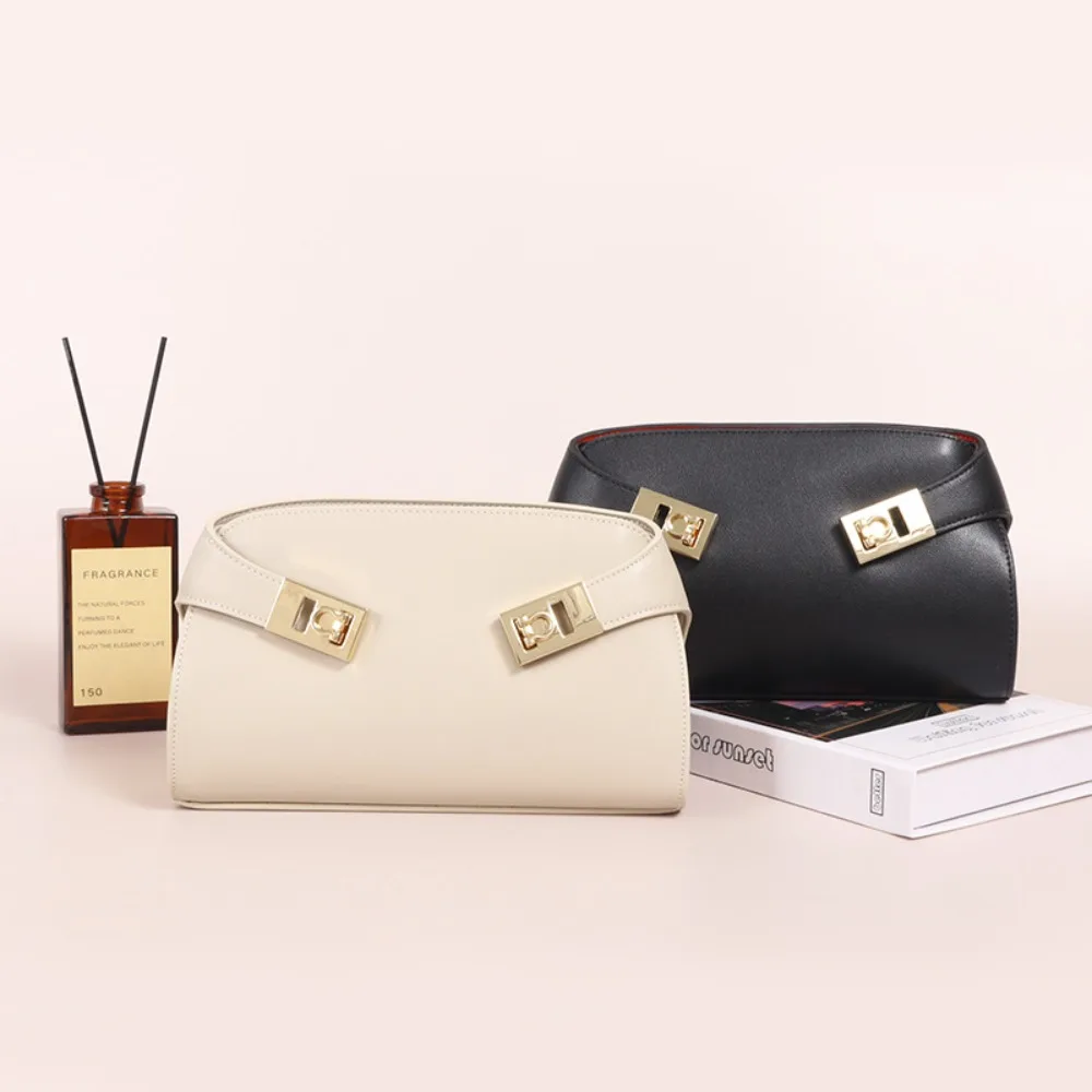 Niche Light Luxury High-end Women's  Simple Shoulder Messenger Bag Classic Versatile Casual Portable Small Satchel NO LOGO
