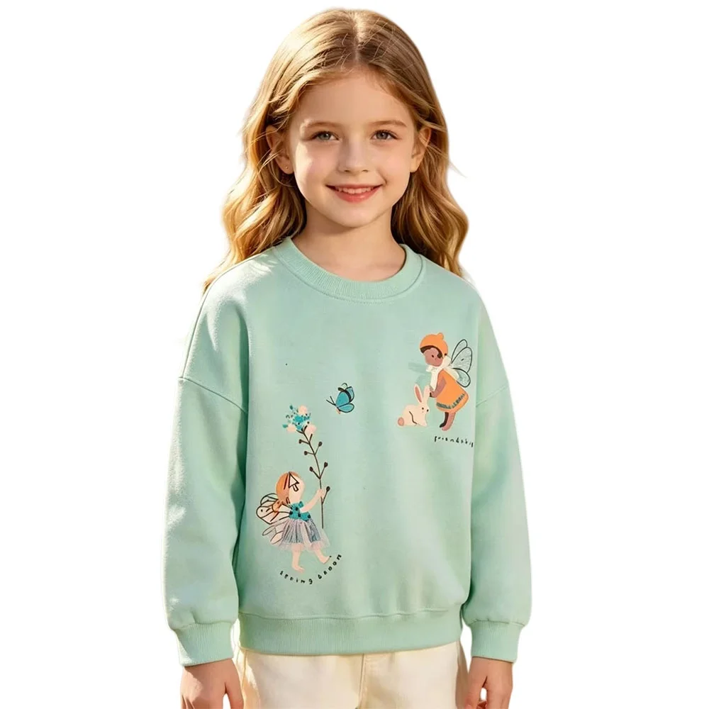 Jumping Meters 2026 Fairy Tale Long Sleeve Girls Sweatshirts Autumn Spring Sport Pullover Children's Clothing Toddler Shirt