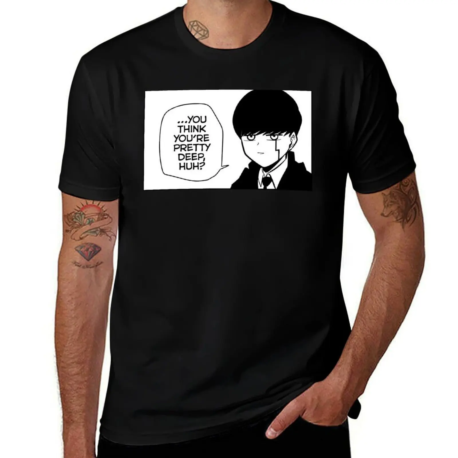 

Pretty deep uh T-Shirt black cotton t-shirt plain for man package cotton t shirt pack T-Shirt