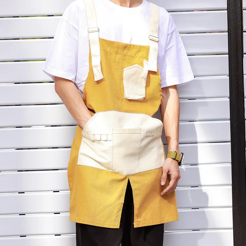 Barista Apron Japan-style Breathable Anti-fouling Home Neatening Kitchen Catering Barber Milk Tea Shop Nail Salon Work Clothes