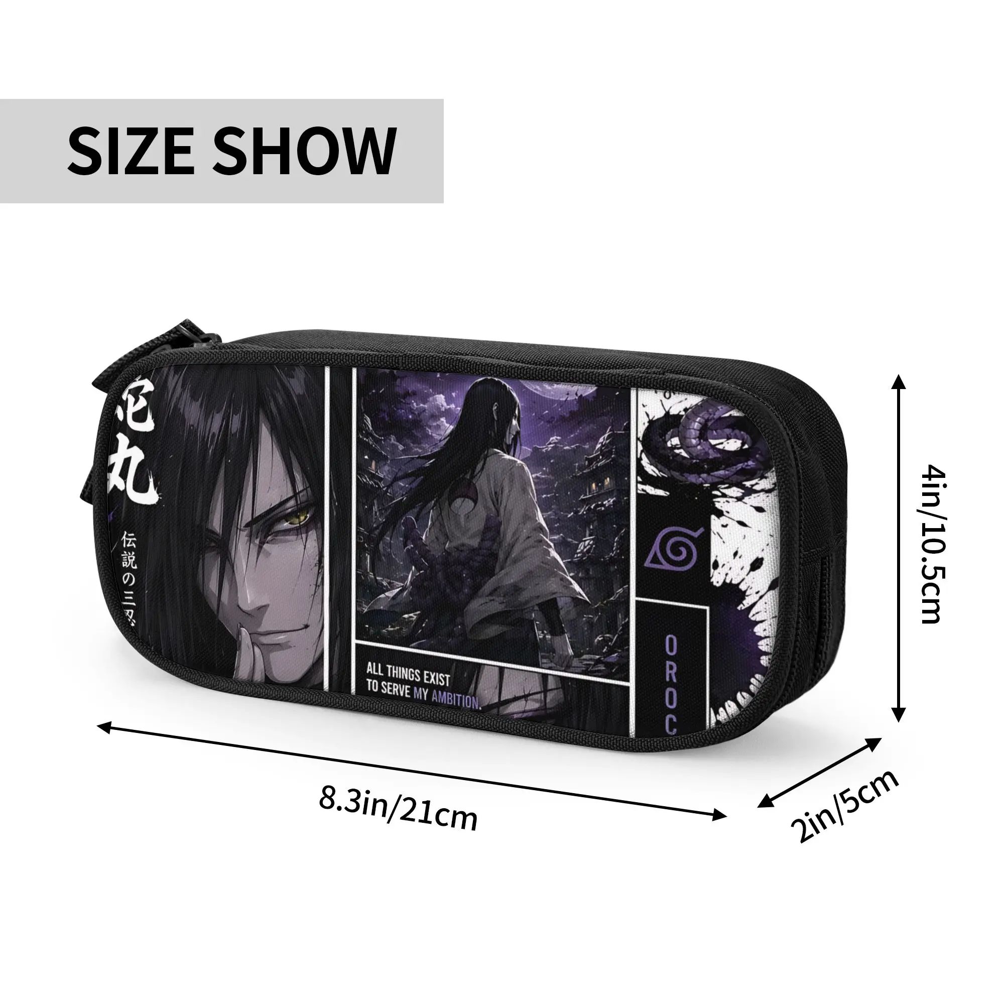 Custom Naruto Anime Theme Large Capacity Bags for Child  School Pencil Bag for Boys Gilrs Kids