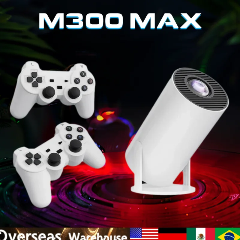 

M300 MAX Retro video game consoles Android11 system mini Portable Intelligent Projector 720p 46000+ Games Home Projector 64GB