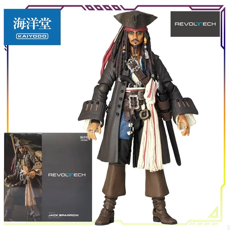 

KAIYODO Original REVOLTECH Series Pirates of The Caribbean Jack Sparrow Anime Action Figure Model Toys Ornaments Gifts Fo Boys