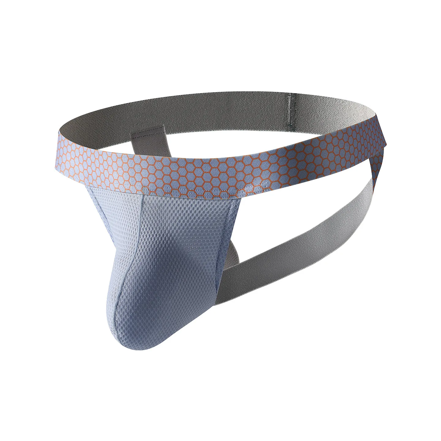 Men's Bulge Jockstrap Printed Jacquard Seamless Bikini Gays Erotic U Convex Pouch Thong Cotton Crotch Underwear Backless Knicker