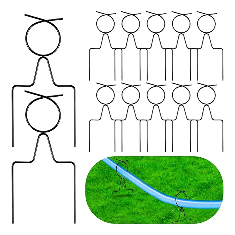 

Комплект из 12 металлических направляющих для садовых шлангов, направляющих кольев для водяного шланга, оборудование для полива, сохраняющих садовый шланг из клумбы