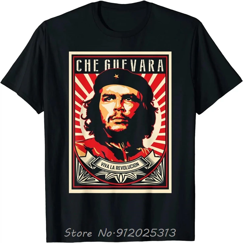 Camiseta Che Guevara, camisa cubana Rebel, camisetas de algodón de la Revolución de Guerrilla, camisetas de Fitness, camiseta informal, camiseta de gran tamaño con cuello redondo