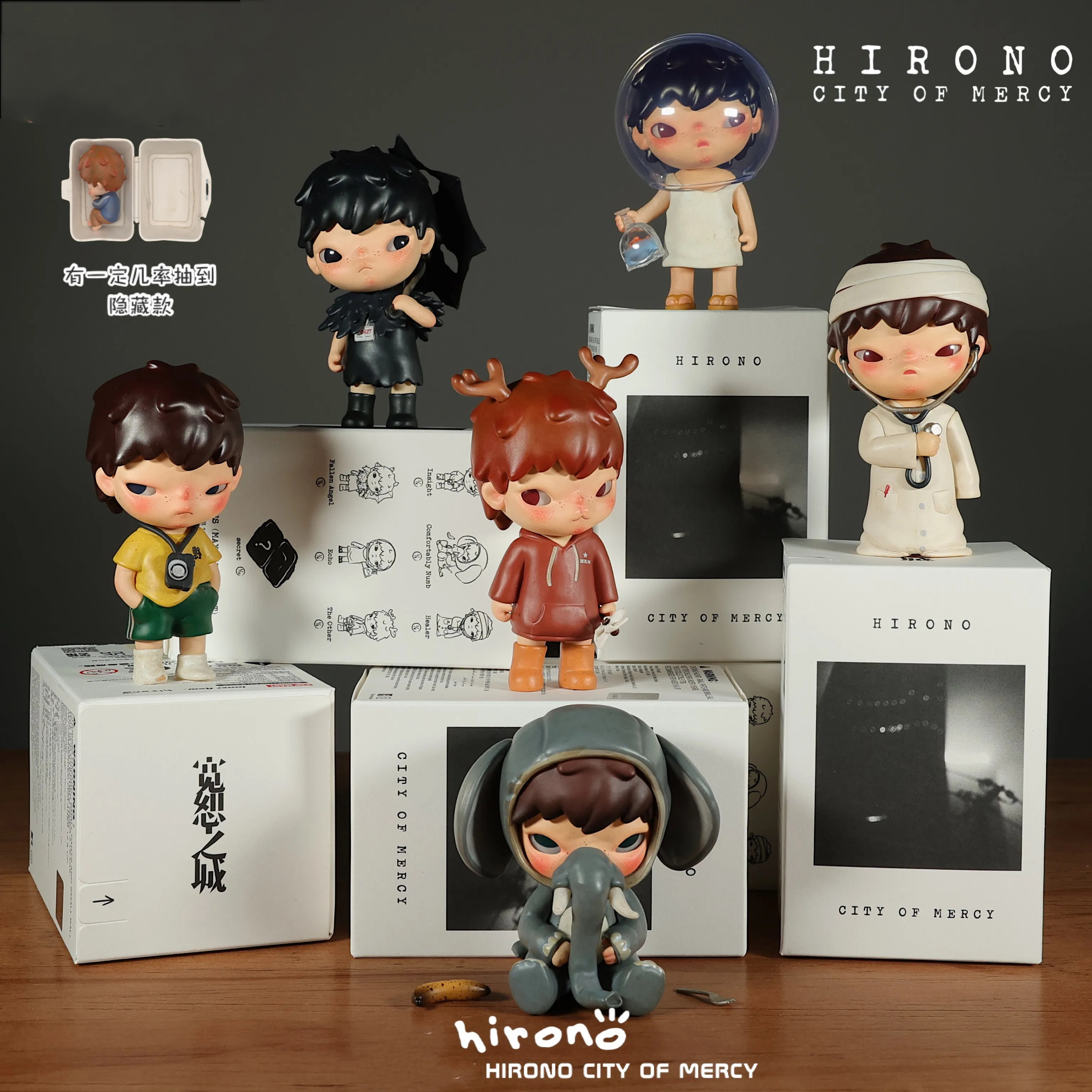 

Original Hirono City of Mercy Series Blind Box Toys Mystery Box Mistery Caixa Action Figure Surprise Cute Model Birthday Gift