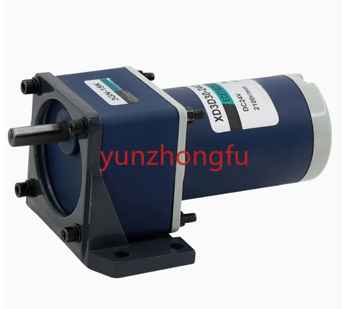 

120W DC Gear Motor Mini High Torque Gearbox Worm Gear Reducer DIY High-Power Geared Motor 12V/24V With Bracket 100rpm/1min