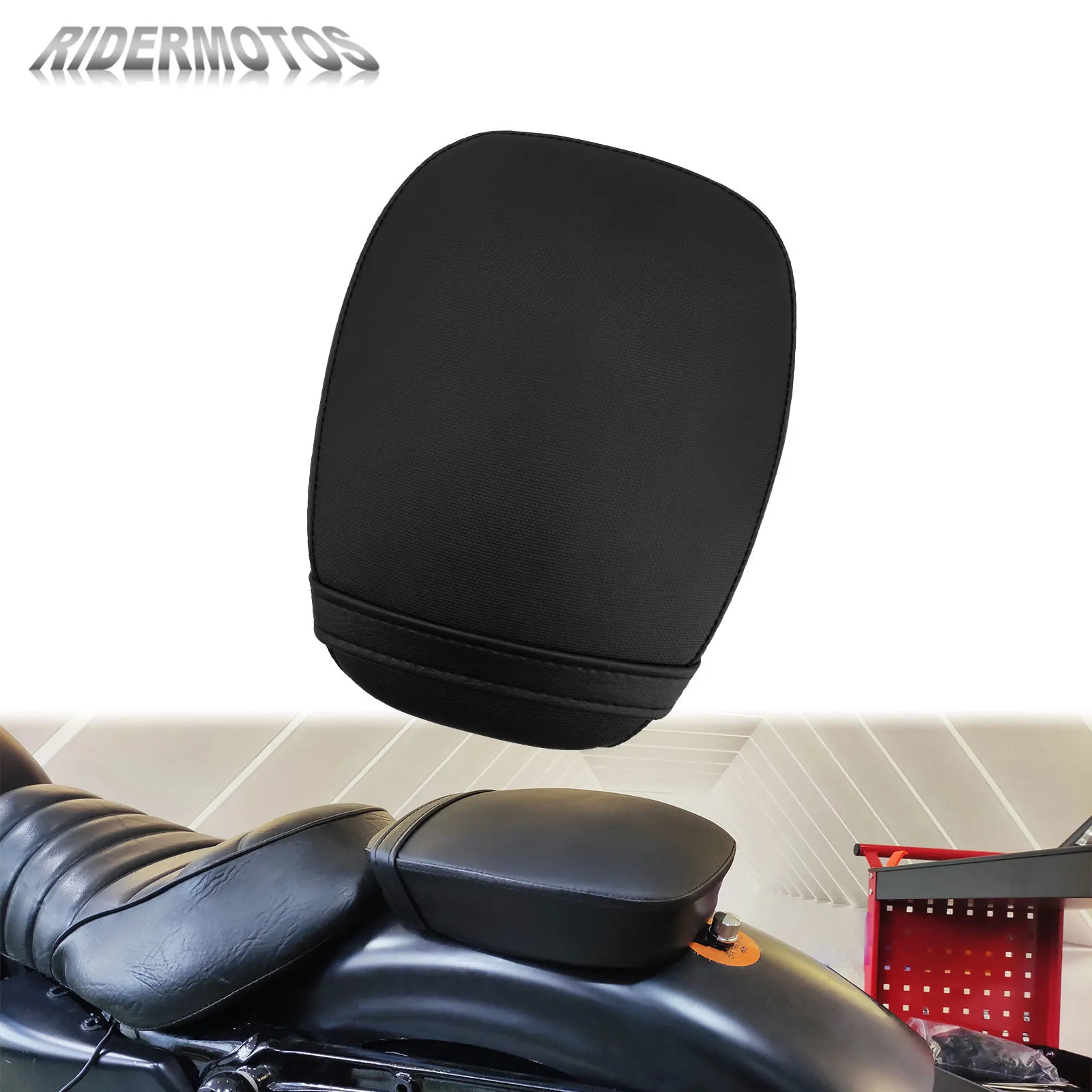 

Motorcycle Rear Seat Pillion Pad Passenger Cushion For Harley Sportster Forty Eight 72 48 XL883 1200 04-2015 Seat Cushion Black