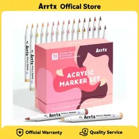 Arrtx 30 colores Color de piel bolígrafos de pintura acrílica marcadores de pintura de tono de piel bolígrafos de pintura para artistas adultos colorear dibujo