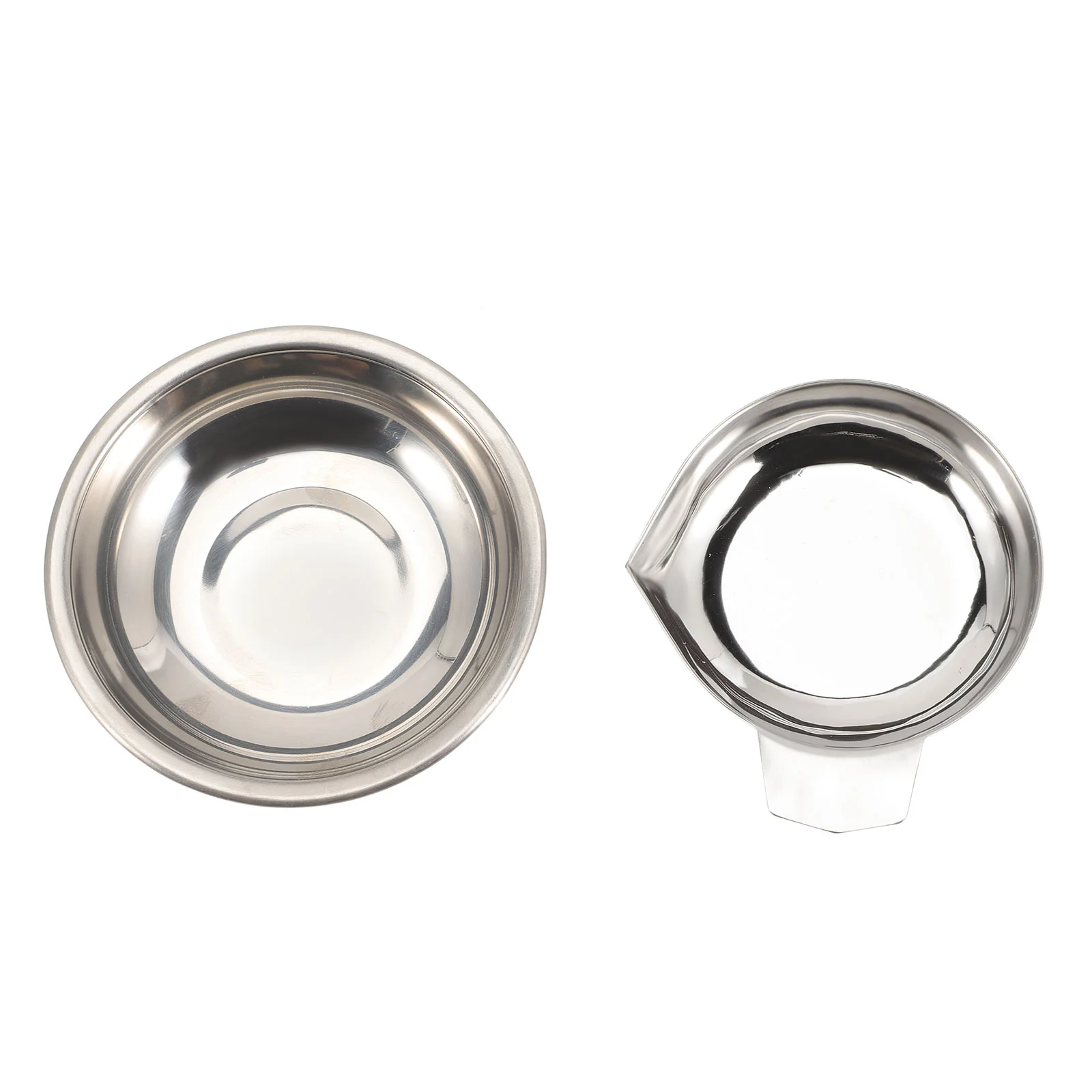 2 Pcs Jewelry Scale Weighing Tray Digital for Food Weighting Tool Stainless Steel Wight Pan Home Professional