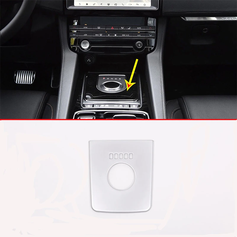 Car ABS Gear Shift Panel Cover Trim Accessories For Jaguar F-PACE XEL XFL X761 2016-2018