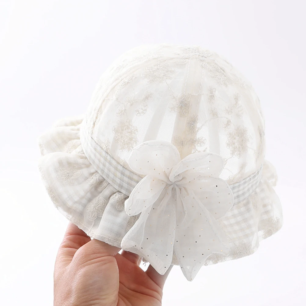 

Summer Thin Sun Hat for Baby Toddler Girls Breathable Bucket Wide Brim Lace Cap Outdoor Infant UV Protection Hat Baby Fisherman