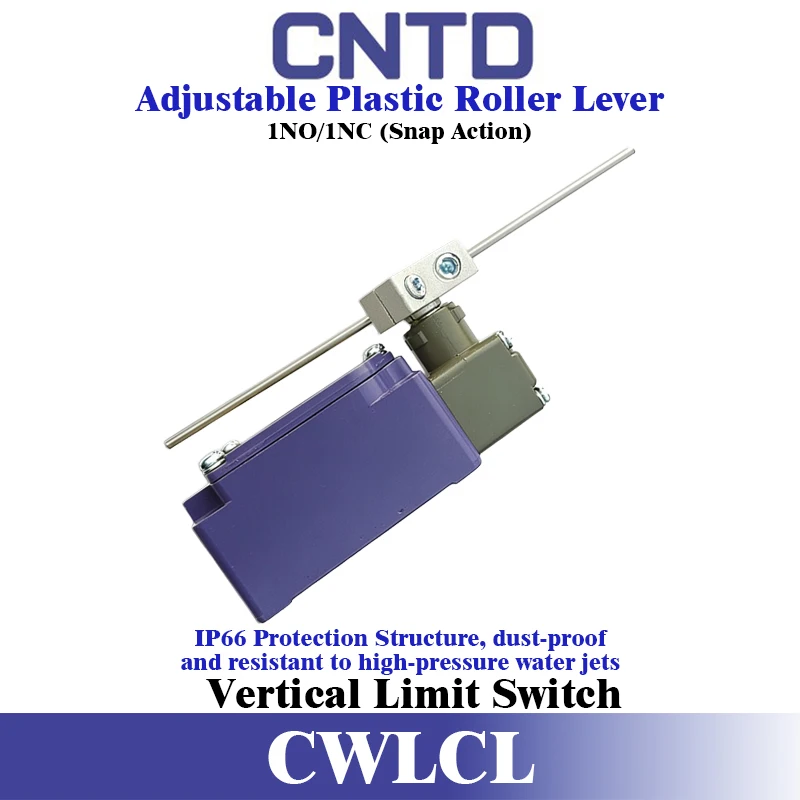 CNTD CWLCL Long Roller Lever Limit Switch IP66 1NO1NC Snap Action Aluminum Housing Industrial Stroke Safety Control Switch