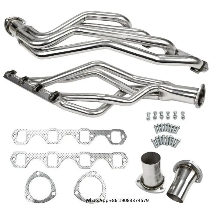 Kit de juntas de colector de escape para Ford Mustang SBF 1964-1970 289 302 351 V8 MT colector de colector de escape de tubo largo 1 5/8 ''T-304