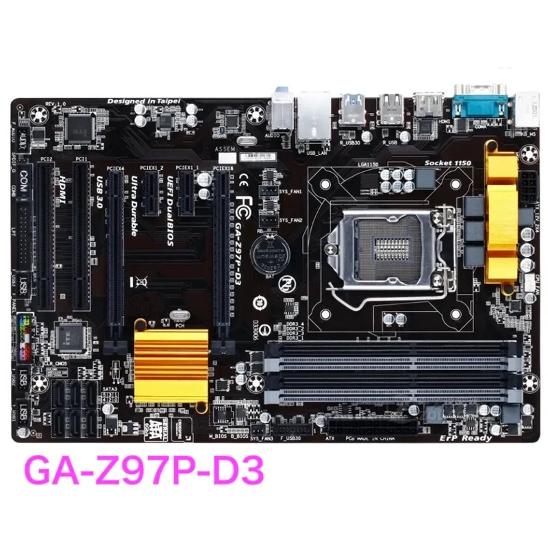 

Подходит для материнской платы Gigabyte GA-Z97P-D3, 32 ГБ HDMI PCI-E3.0 LGA 1150 DDR3 Z97, материнская плата, 100% протестирована, ОК, полностью работает