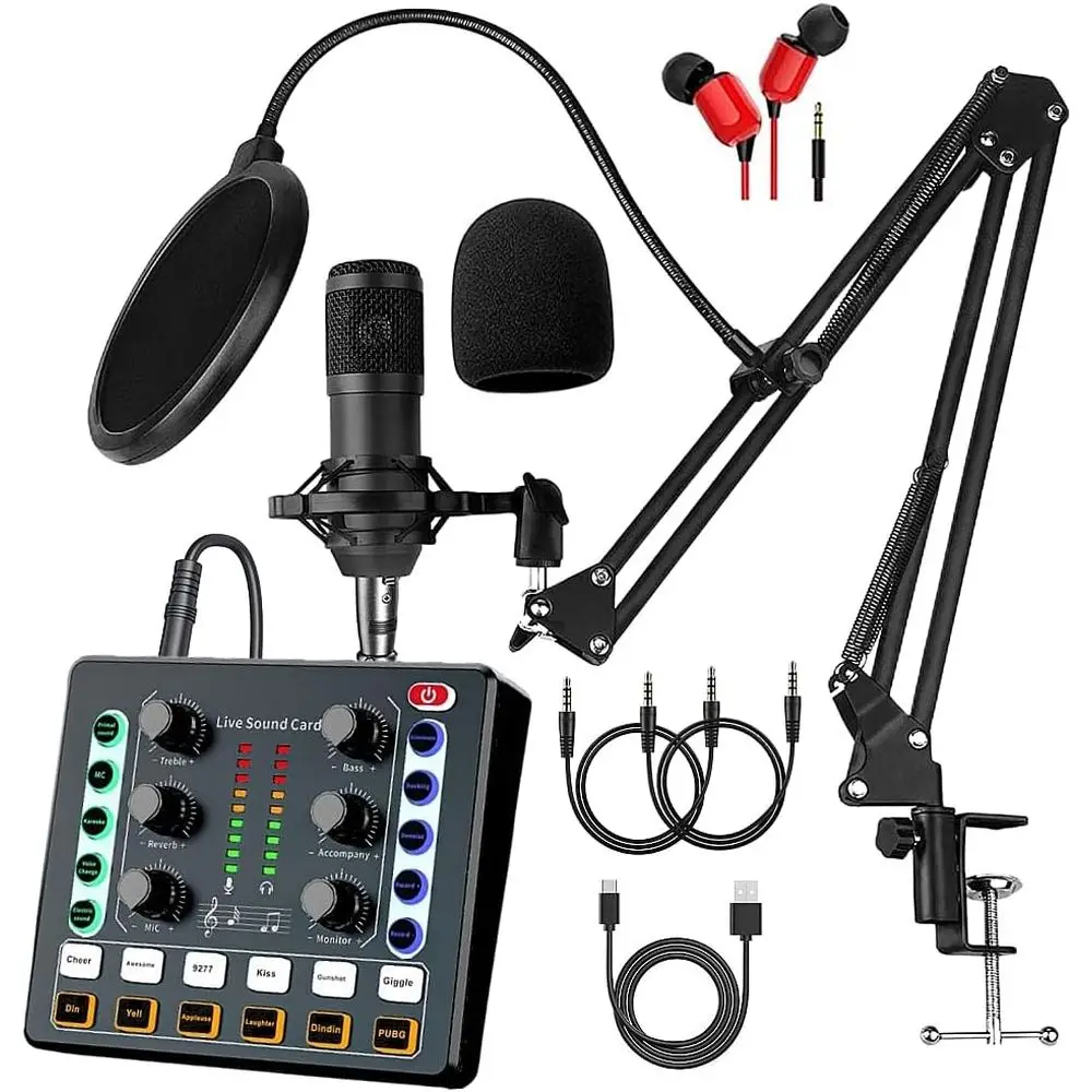 

Professional Studio Bundle with Voice Modulator, Audio Interface for Live Streaming and Vlogging