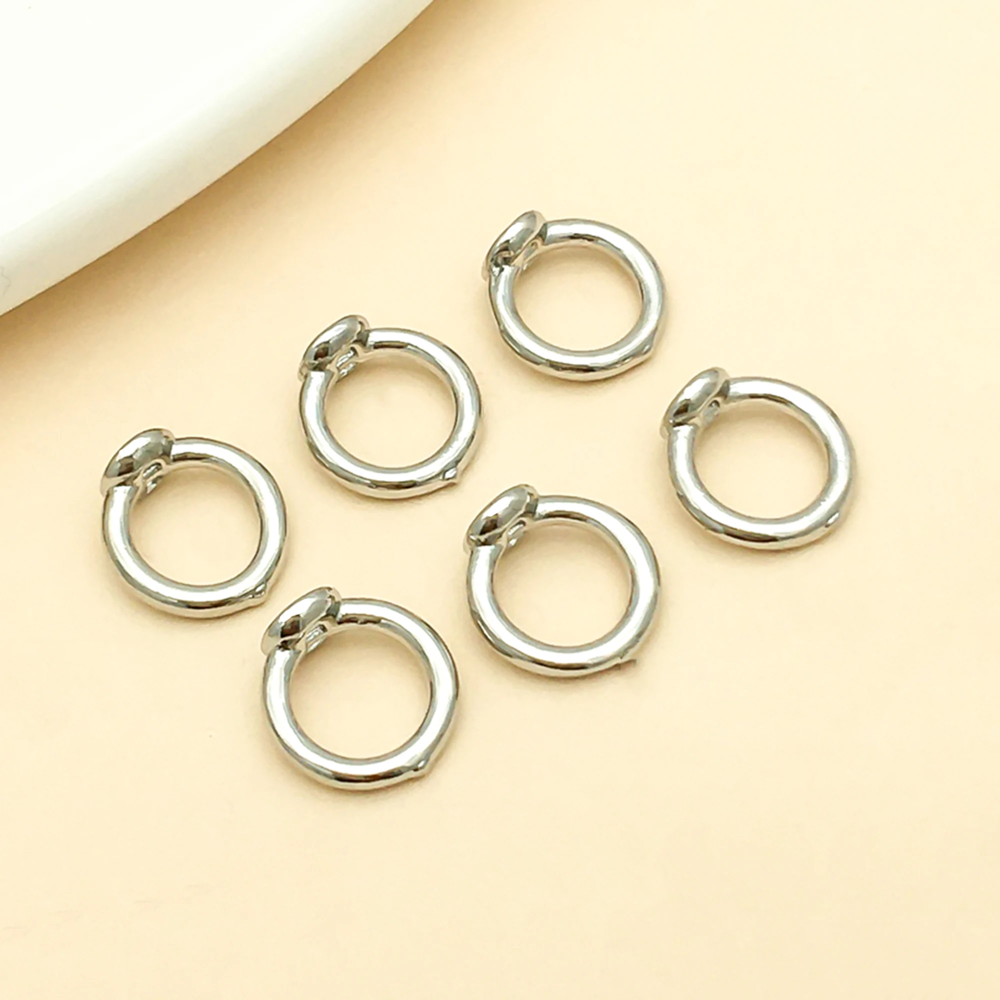 10/20/30 Stück Messing-Endperlenspitze, Doppelloch-Verbindungsringe, Endkappen für Halskette, Armband, Schmuckherstellung, Zubehör, 5/8 mm Durchmesser