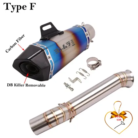 Slip-on för CFMOTO 800MT 800 mt CF800-5A 2021 2022 motorcykelavgasrör Escape Moto Modifiera mittrör länkrör kolfiberljuddämpare 8 best sales Moto G Power 2022 - №5