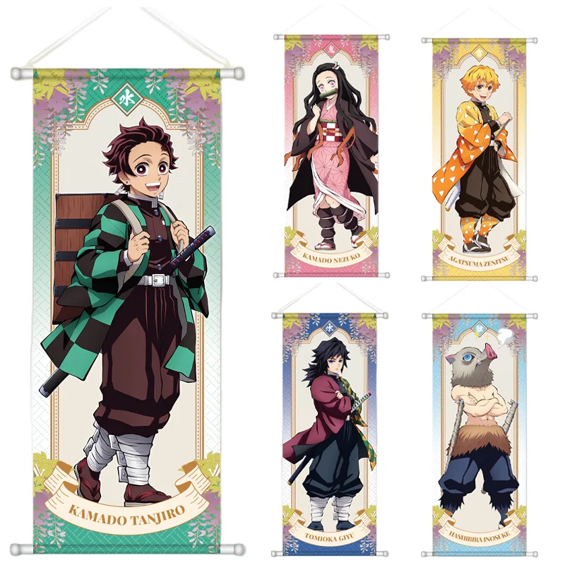 شيطان القاتل التمرير قماش اللوحة موضة المنزل أنيمي ملصق جدار ديكور الجدار الشنق الإبداعية الأطفال غرفة نوم الديكور الهدايا #1