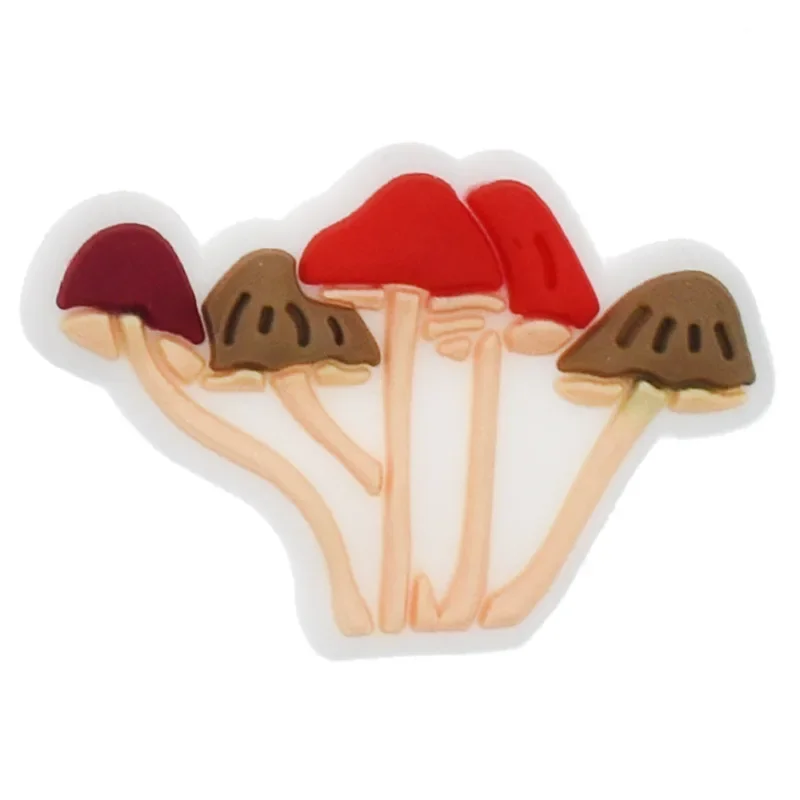Color Mushroom Shoe Charms for Crocs Accessories Clogs Pins Men Badges Kids Jeans Decorations Buckle Shoes Accessories