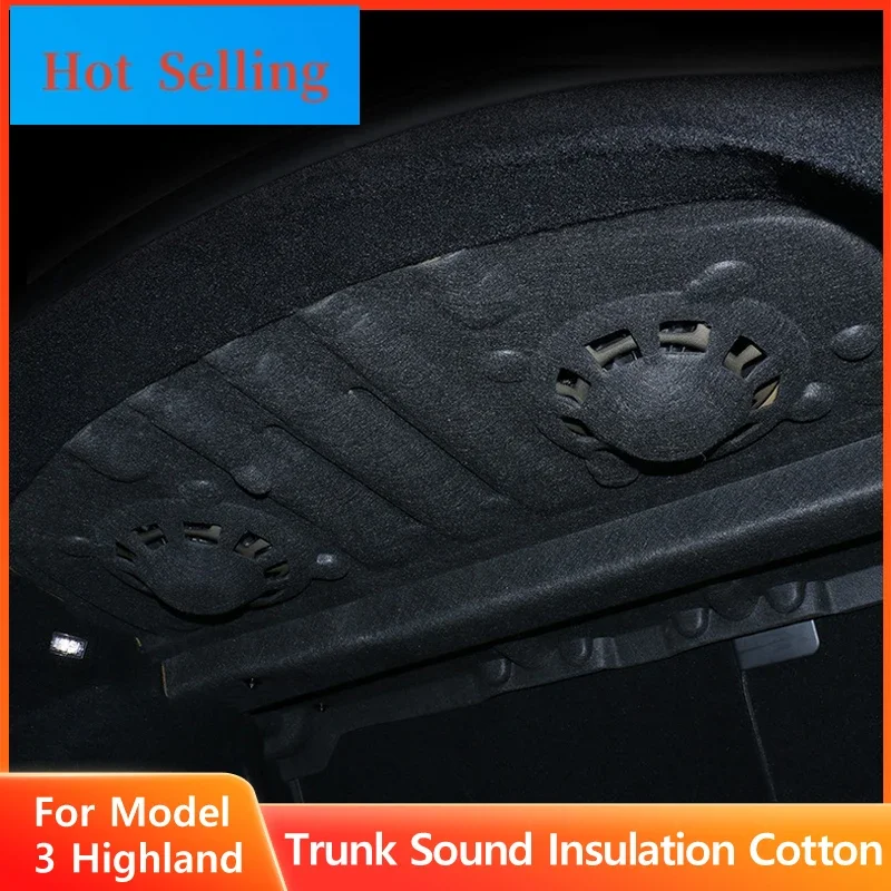 for 2024 New Version Tesla Model 3 Highland Rear Trunk Soundproofing Kit Trunk Engine Noise Reduction Kit Trunk Accessories