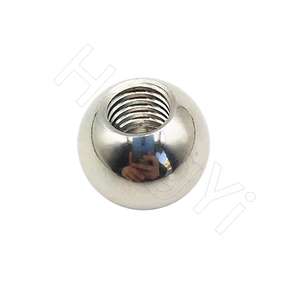 OD 8mm - 60mm 304 Stainless Steel Female Thread Blind Hole Smooth Ball Bead M5 M6 M8 M10 Metric Thread Half Hole Drilling Balls