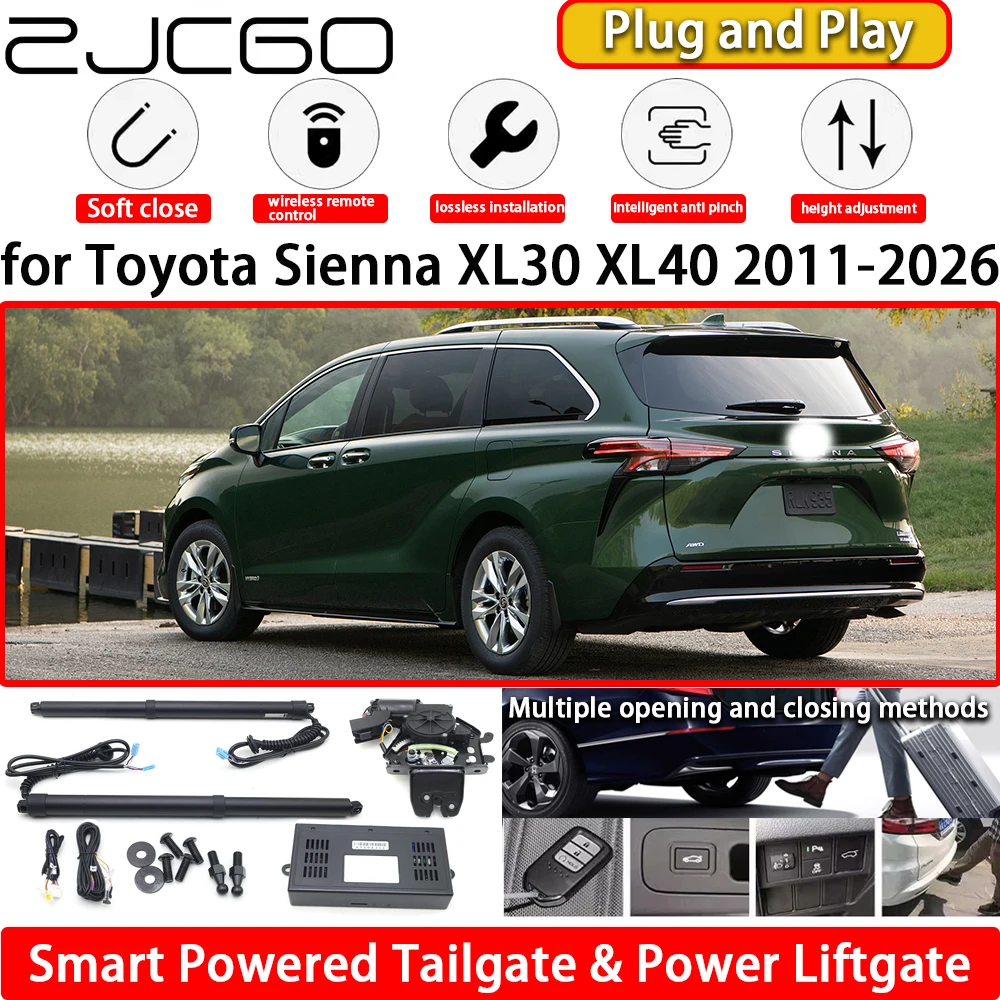 

ZJCGO for Toyota Sienna XL30 XL40 2011-2026 OEM Automatic Electric Powered Tailgate Power Liftgate Tail Gate Lift Kit System