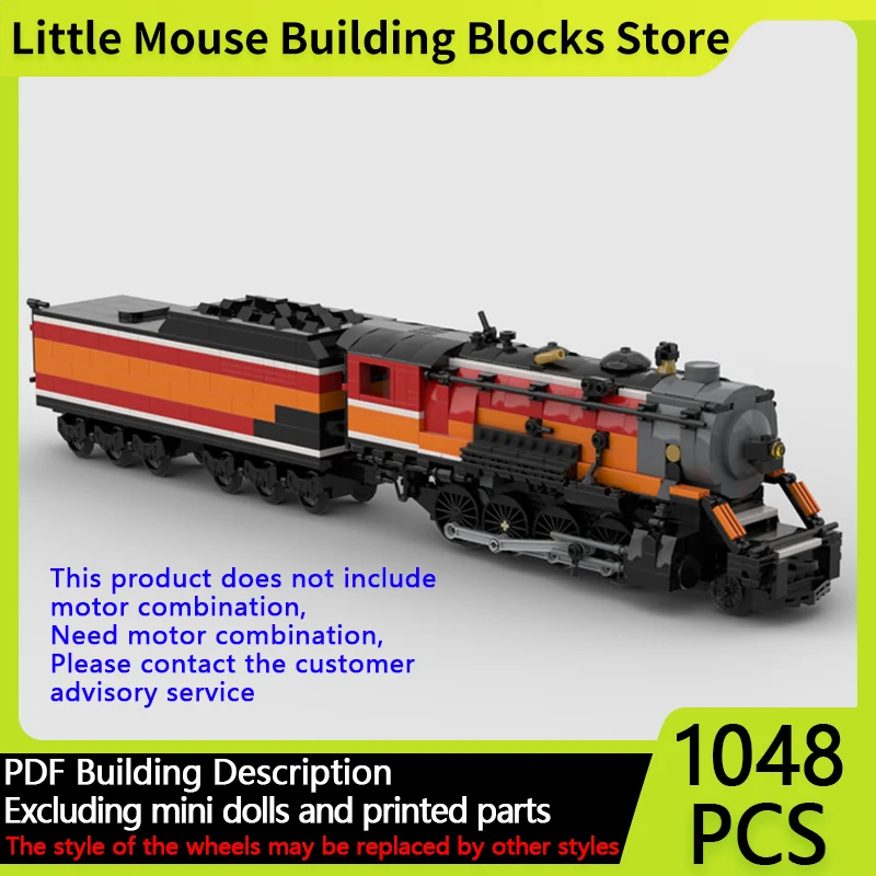 

Модель городской автомобиль MOC, строительные кирпичи 2-8-0, грузовой паровоз, модульная технология, подарки, праздник, сборка, детские игрушки, костюм