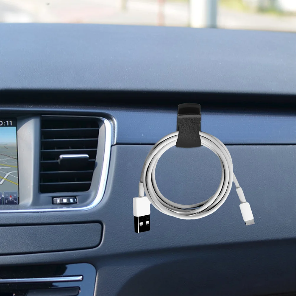 

4pcs Car Hooks Clips Pu Car Visor Sunglasses Holder For Cards Tickets Coins Documents Auto Hanger Hook Vehicle Accessories