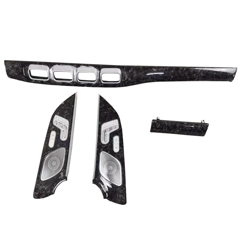 

For Merced s GLS-CLASS Door Interior Modification,X167 Upgrades Forged Carbon Interior Decoration Instrument Panel Door Trim Kit