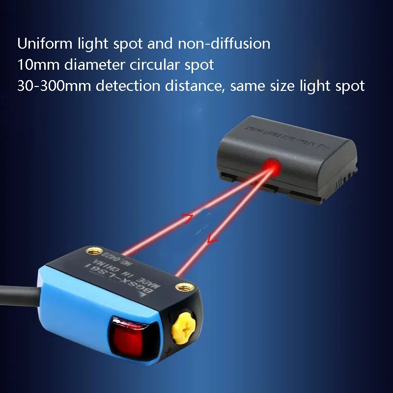 BGSX-LS61 Infrared Light Background Suppression Diffuse Reflection Photoelectric Black And White Isometric Switch Sensor