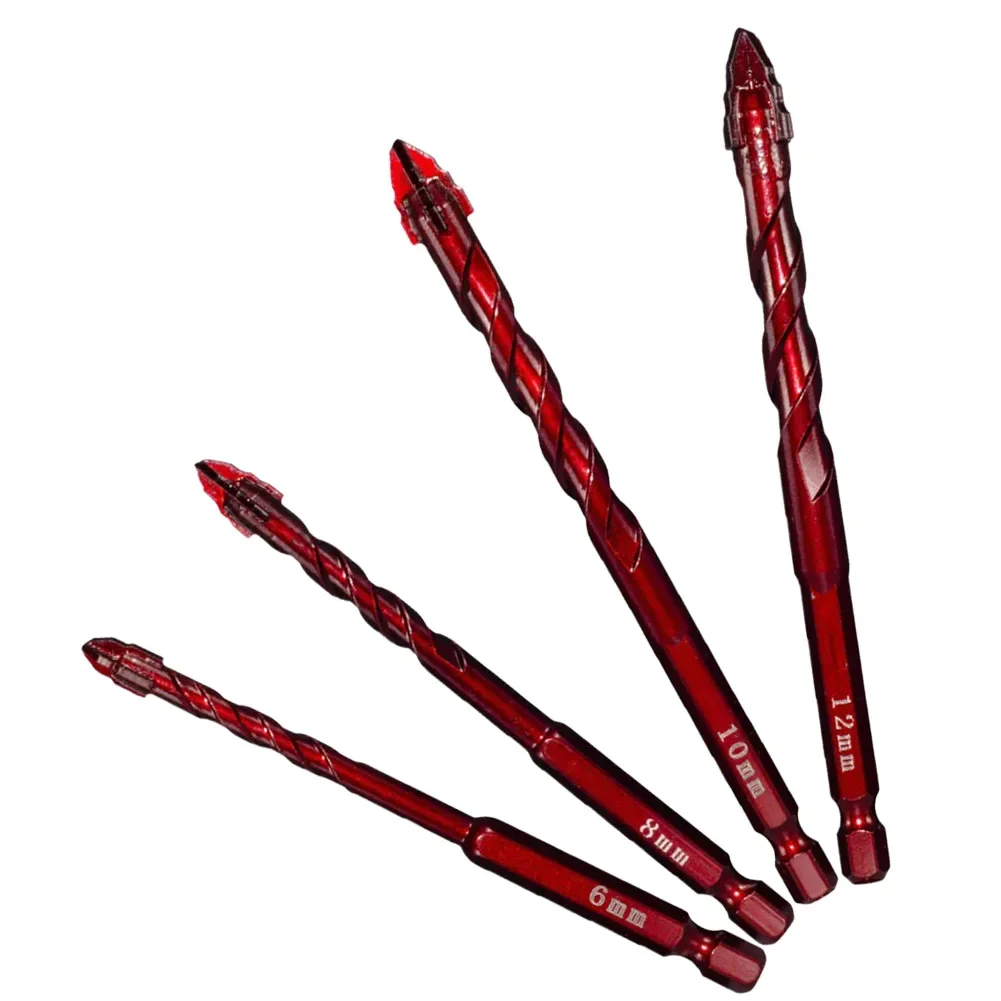 

1Pc 6-12mm Four-Edged Serrated Eccentric Drill Bits High Hardness Hexagonal Drill Bit For Tiles Ceramic Glass Marble Concrete