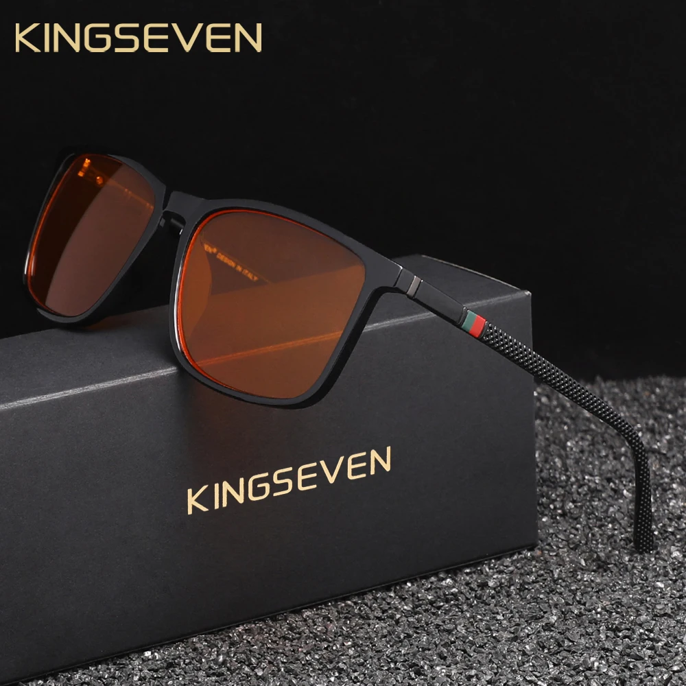 KINGSEVEN Blaulichtfilter Transparente Brille Herren/Damen Computer Anti-Blue Ray Brillen Mode Dekorative Brillen 8