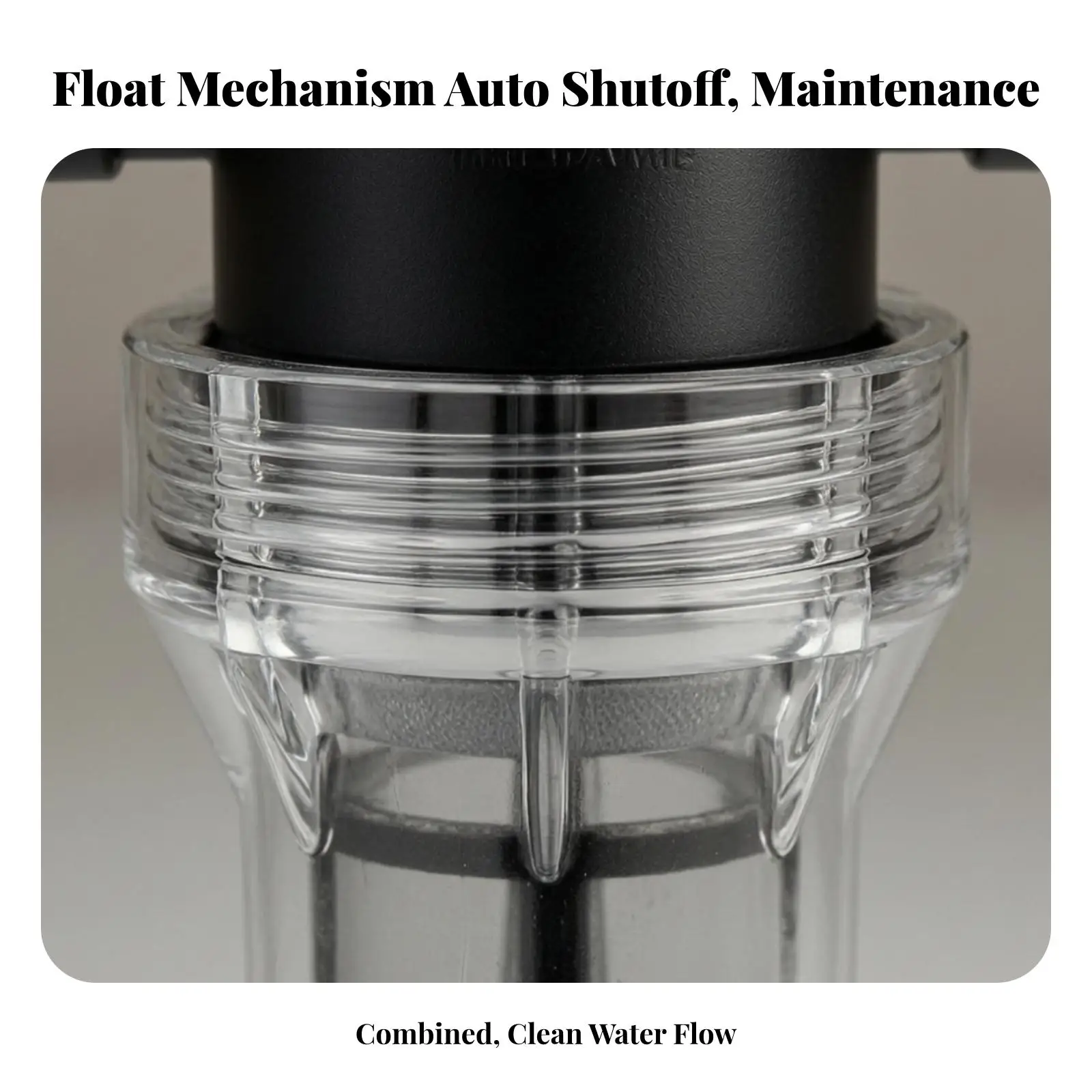 Fine Mesh Float Control Valve Water Filter for Water Inlet Lines with Clear Debris Collection Cup