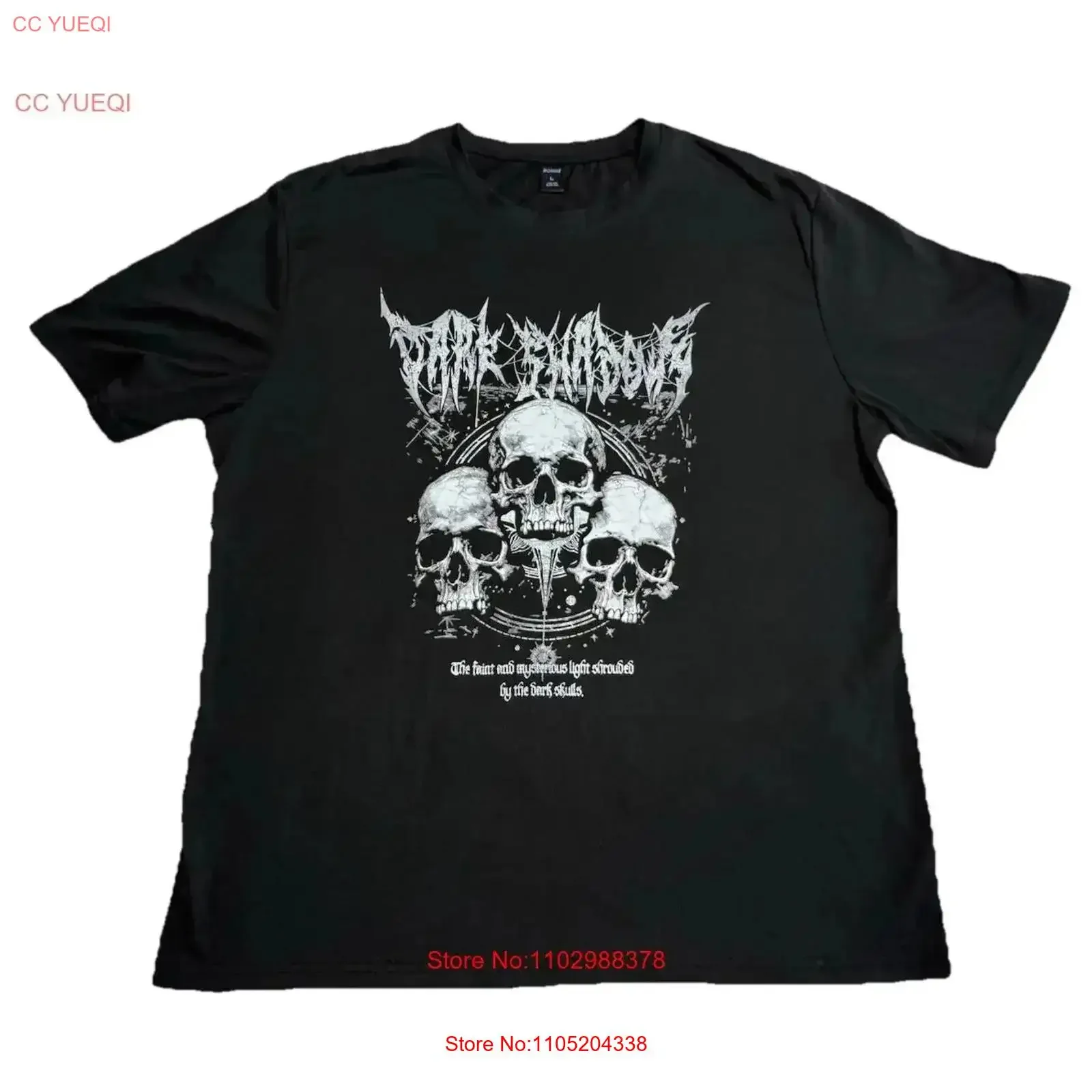 

TSHIRT Goth Grunge Punk Dark Shadows Skulls Celestial Galaxy Zodiac Size Large vintage Washed designer clothes homme Casual