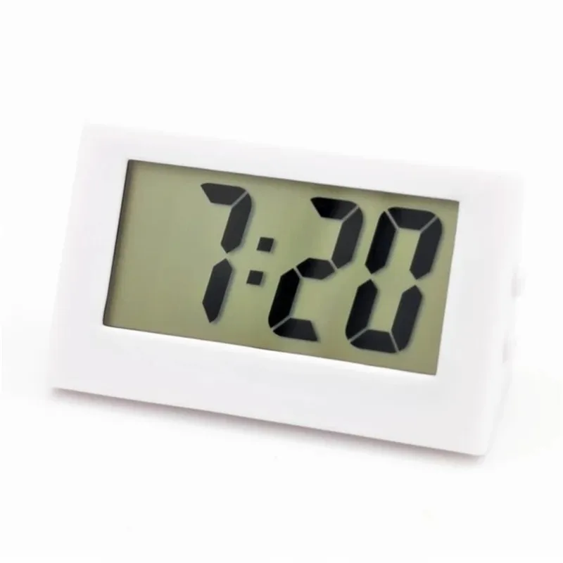 Mini Small Car Desk Digital Clock Watch Gauges Mini Digital LCD Screen Travel Electronic Clock For Home Office Desktop Clocks