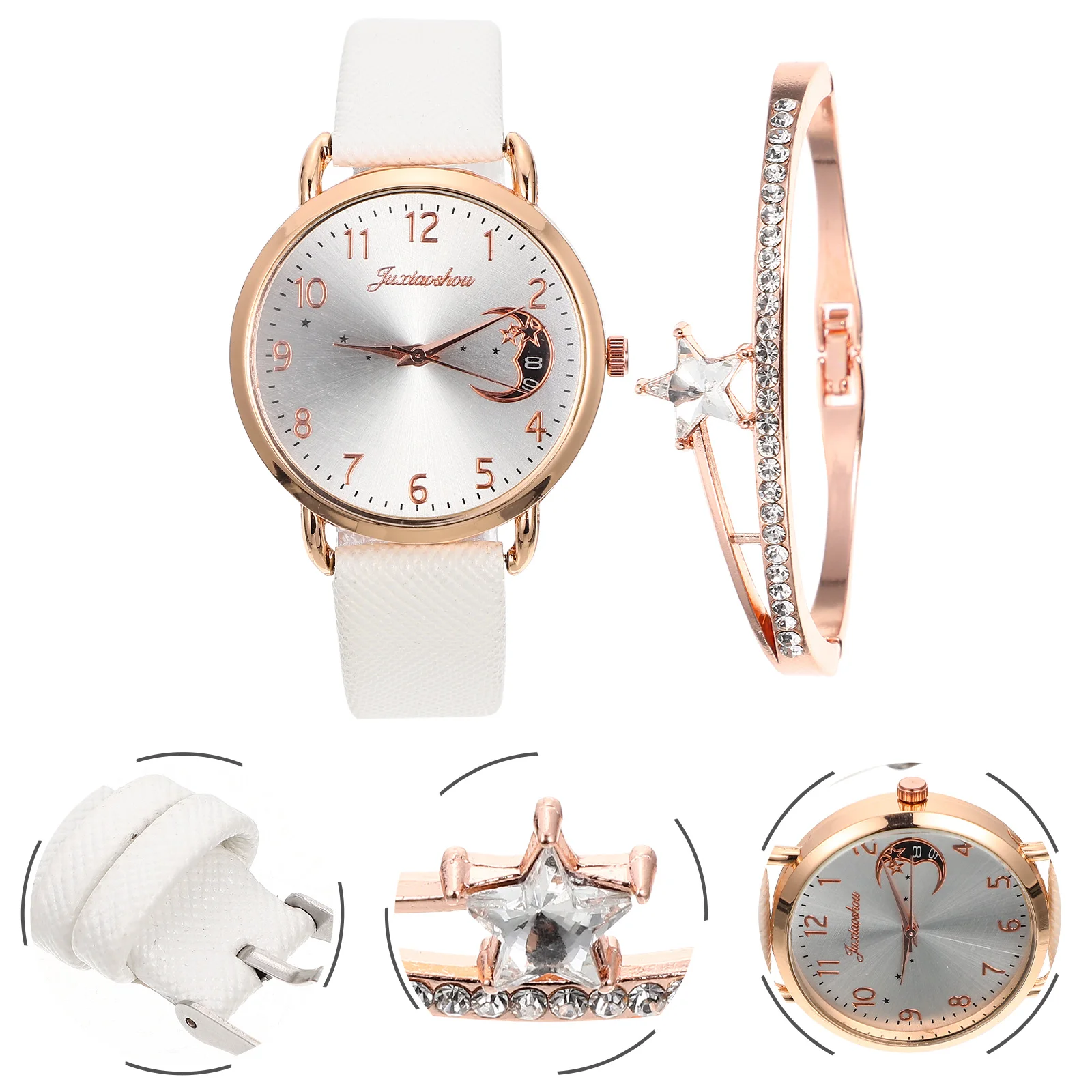 

1 комплект, декоративное украшение для часов для женщин, лунные звезды, стильный комплект браслетов, элегантный повседневный подарок для вечеринки, фестиваля, дня рождения