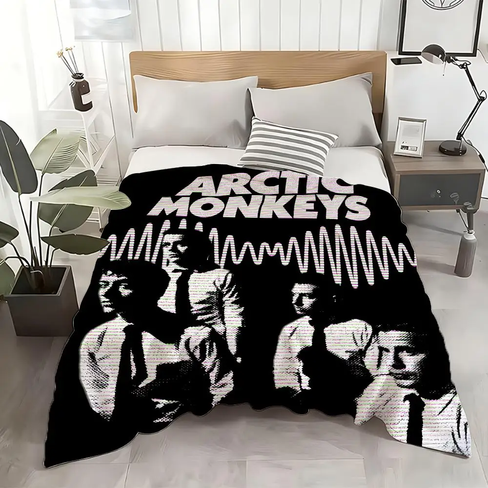 

Arctic Monkeys Rock Band Music Throw Cozy Soft Flannel Throw Lightweight Skin-Friendly For Sofa Bed Office & Travel