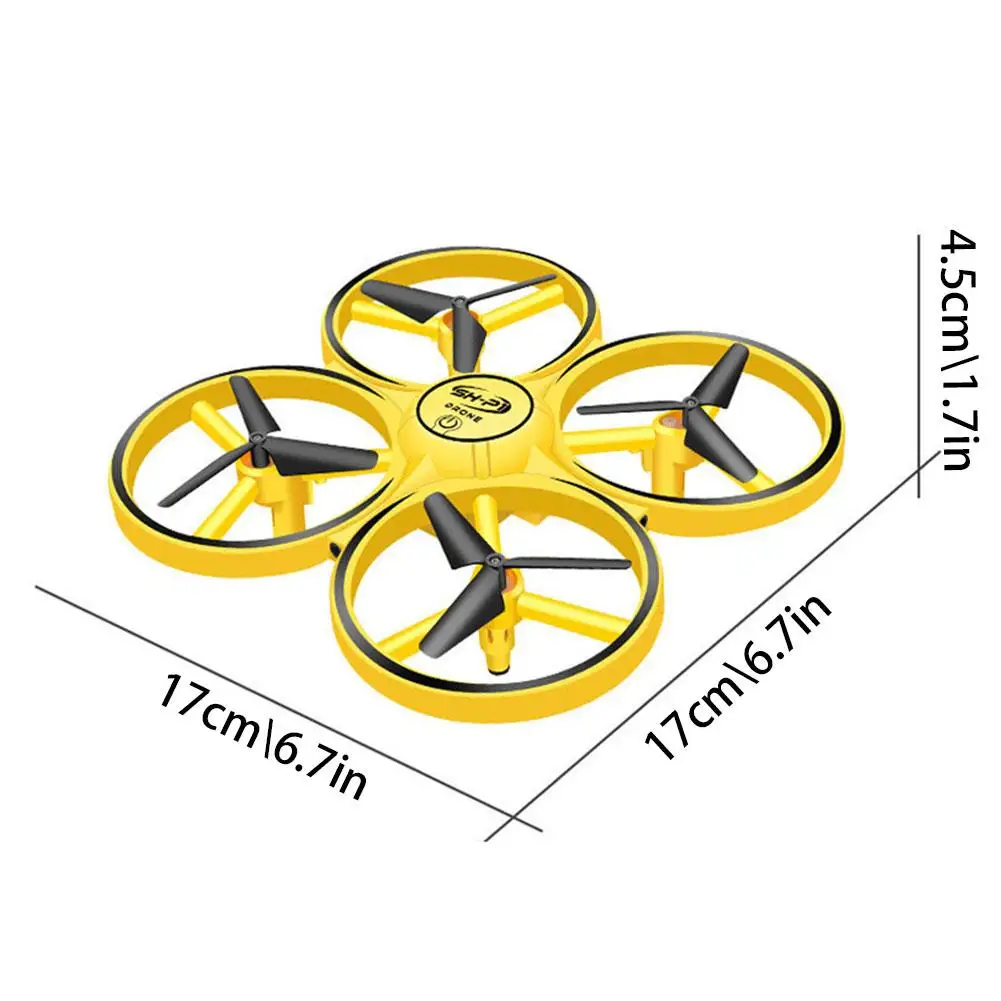 Mini Quadcopter Gesture Control Drone Gravity Sensor Induction Hand Watch Controlled RC Drone With Colorful Light