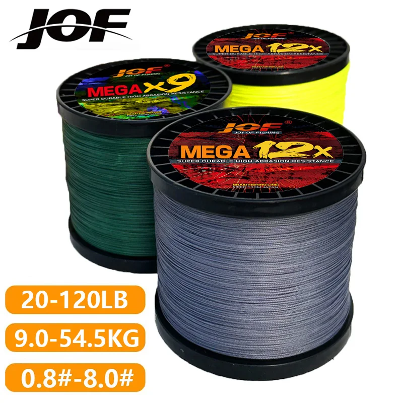 

JOF X9/12 нитей, плетеная полиэтиленовая леска, 100 м, устойчивая к истиранию, полая мультифиламентная приманка, основная проволока 0,14-0,55 мм, 4 цвета