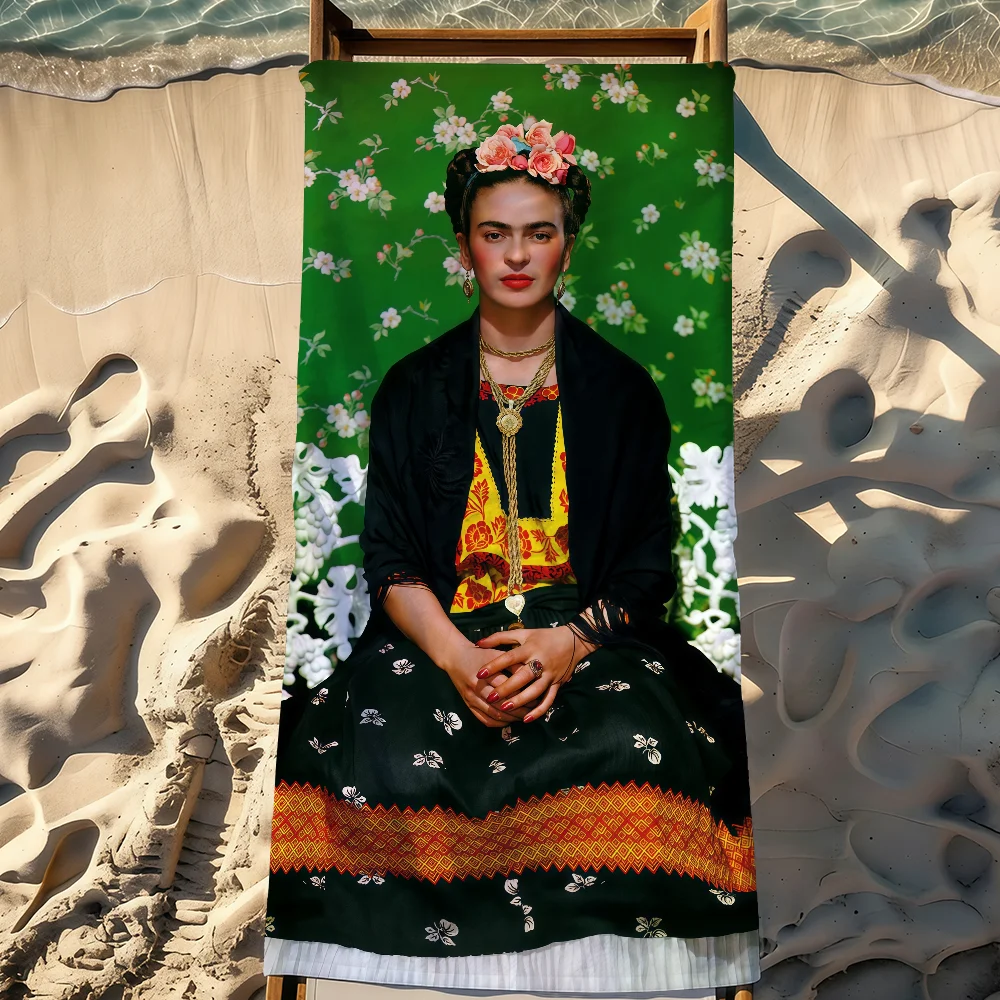 Art F-Frida K-Kahlo-S Towel Sports Quick Dry Travel Camping Gear Sandproof Soft Light Large Beach Towel