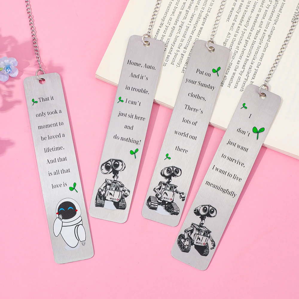 Movie stainless steel metal bookmark, equipped with robot characters, a reading gift for fans, book lovers, and moviegoers.
