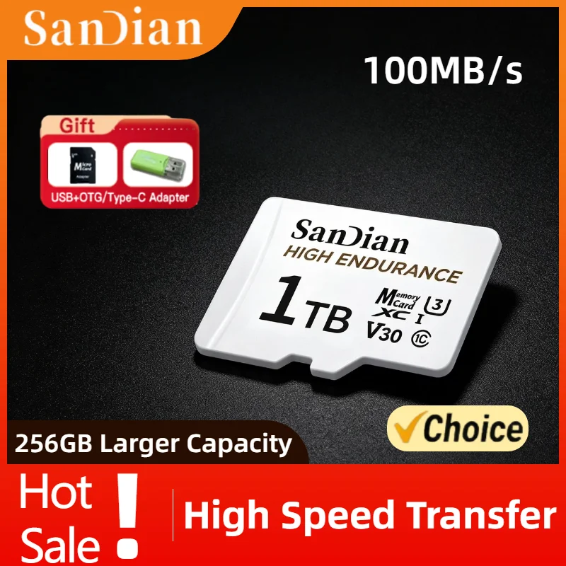 

For Dash Camera Car CCTV Home Security High Endurance 128GB 256GB V30 C10 Original Micro TF SD Card Recording