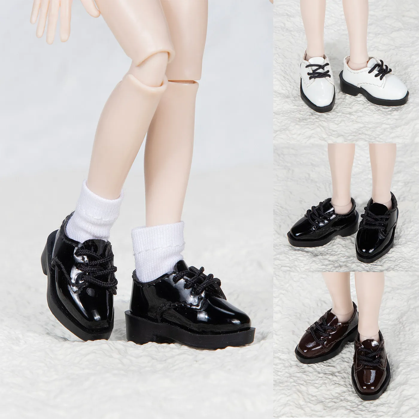 

2.7cm*1.1cm Blyth Leather Shoes Business Style Flat Shoes D0ll Accessories For Azone Blythe 1/12 Bjd Blind Box Doll Ob22 Doll